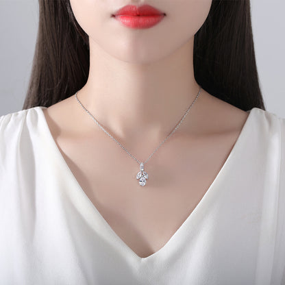 Crystal and Cubic Zirconia Botany Pendant Necklace, pendant necklace for women, elegant gift for her, lifestyle look