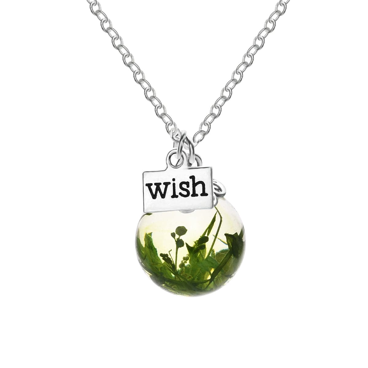 Balloon Vine & Resin Wish Pendant Necklace