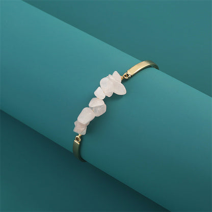 Pink Resin and 18K Gold-Plated Bracelet, gold bracelet for women, botanical inspired, detail close-up