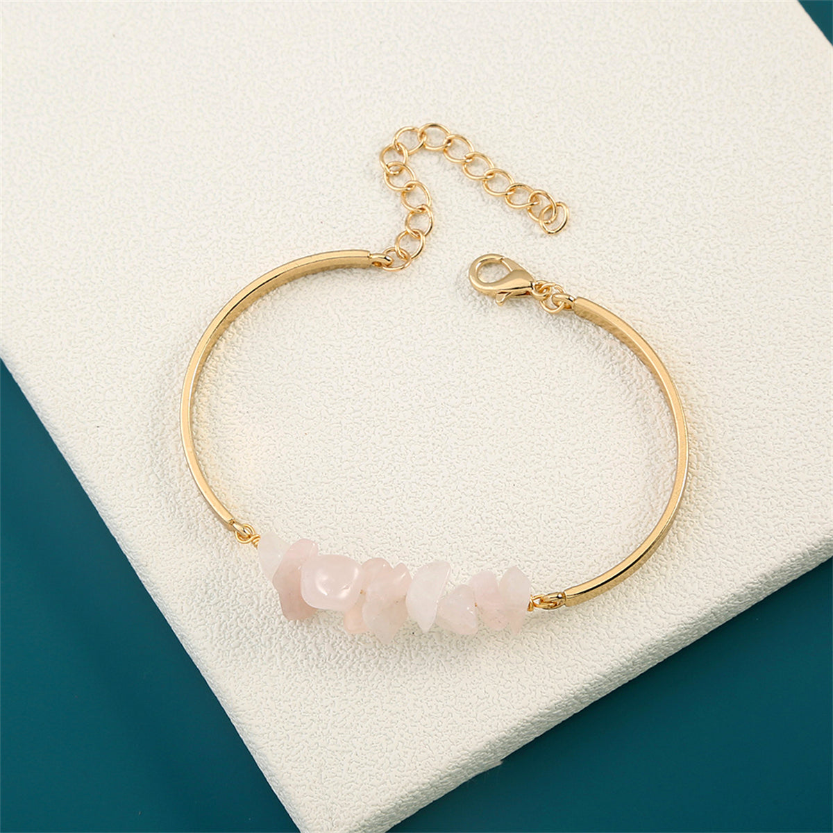 Pink Resin and 18K Gold-Plated Bracelet, gold bracelet for women, botanical inspired, lifestyle look