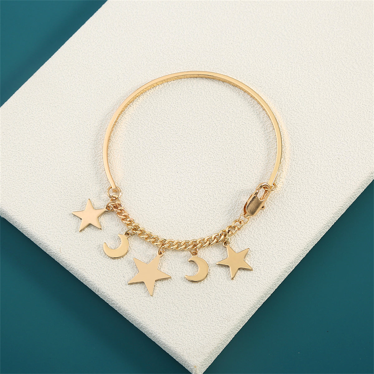 18K Gold-Plated Moon Star Chain Bracelet