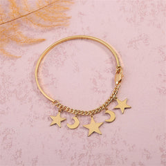 18K Gold-Plated Moon Star Chain Bracelet