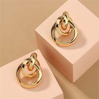 Goldtone Layered Drop Earrings