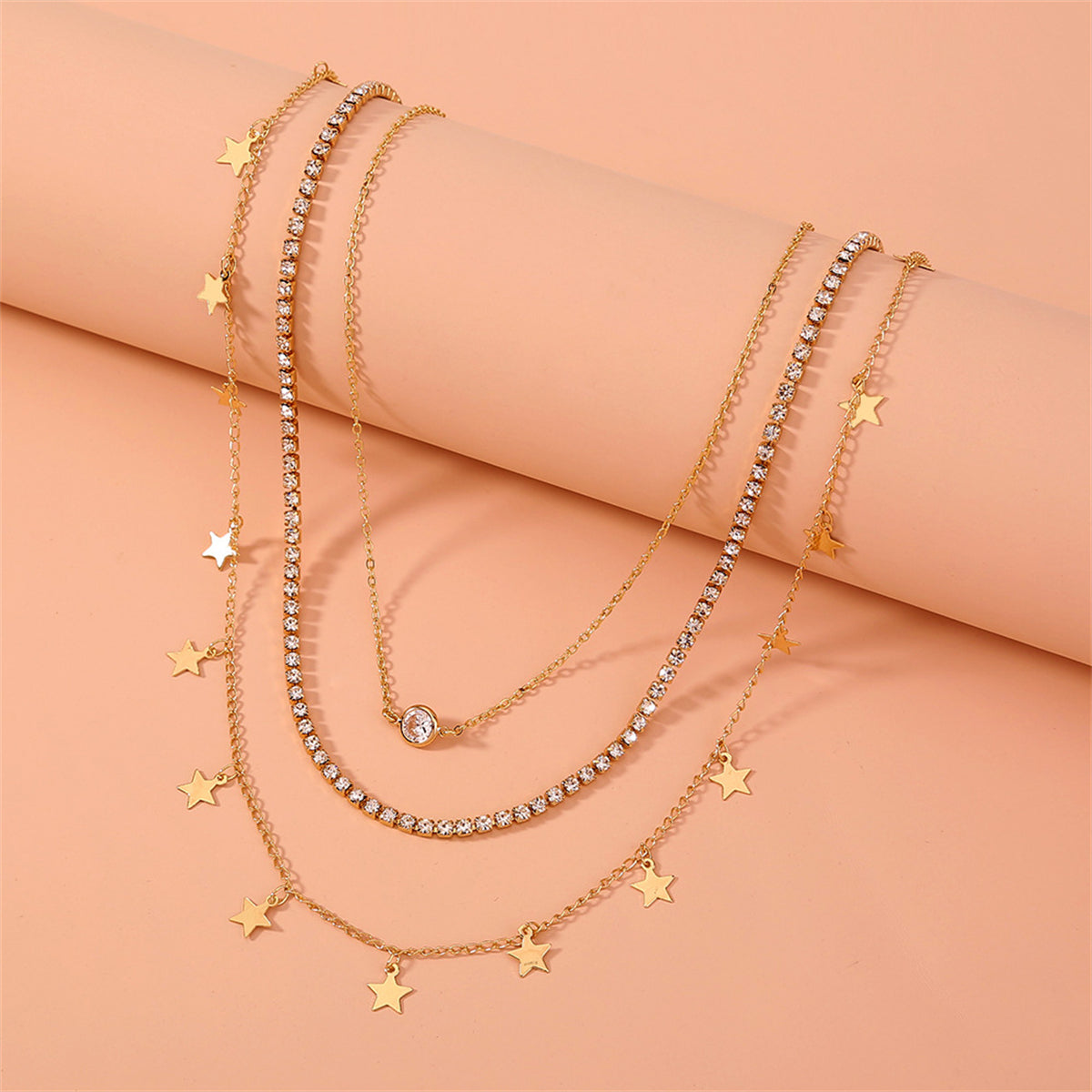 Cubic Zirconia & 18K Gold-Plated Solitaire Pendant Necklace Set