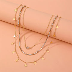 Cubic Zirconia & 18K Gold-Plated Solitaire Pendant Necklace Set