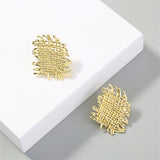 18k Gold-Plated Weave Stud Earrings