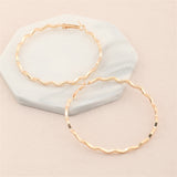 18k Gold-Plated Wavy Hoop Earrings