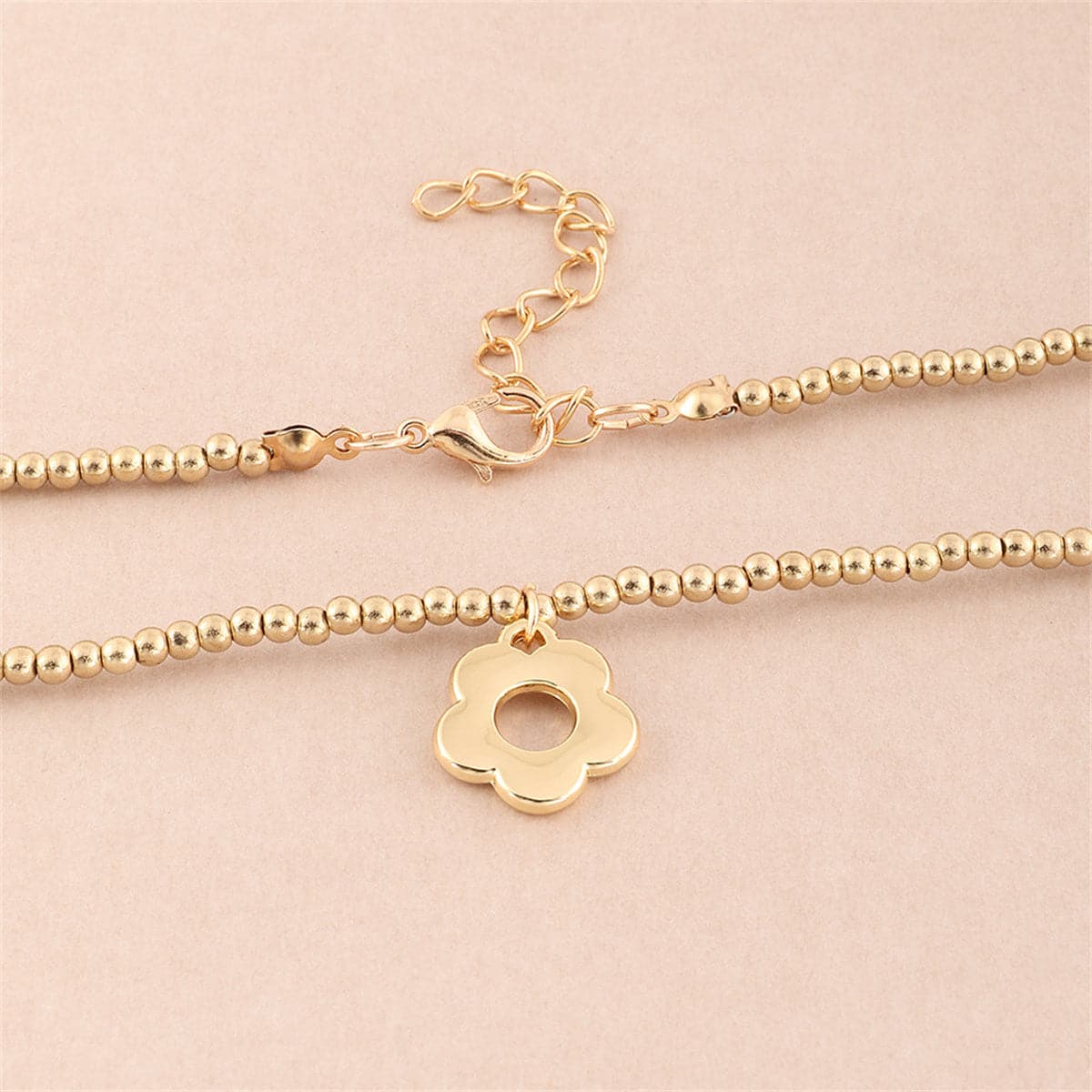 Chic 18K gold-plated beaded chain necklace showcasing a lovely star charm, perfect for elevating your jewelry collection.