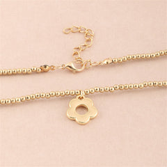 Chic 18K gold-plated beaded chain necklace showcasing a lovely star charm, perfect for elevating your jewelry collection.
