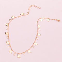 18K Gold-Plated Star Planet Station Necklace