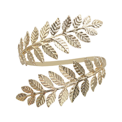 18K Gold-Plated Branch Arm Cuff, dainty minimalist design, styled look