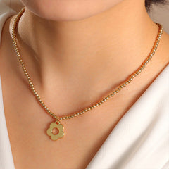 Elegant 18K gold-plated necklace featuring a delicate star charm, perfect for adding a touch of sparkle to any outfit.