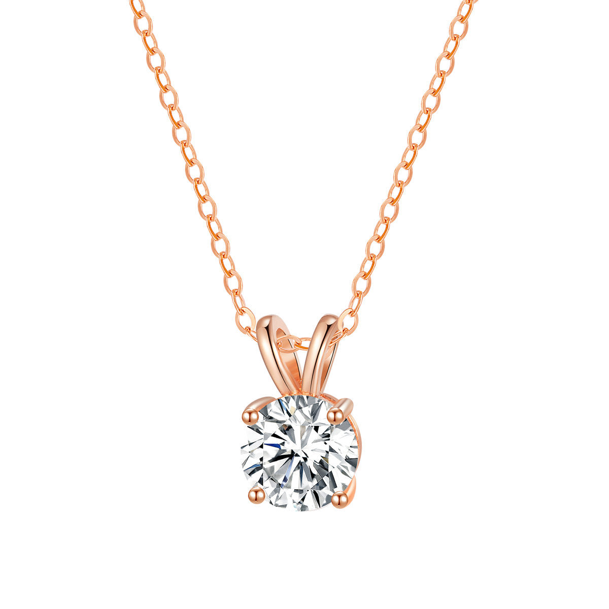 Cubic Zirconia & 18K Rose Gold-Plated Rabbit Pendant Necklace