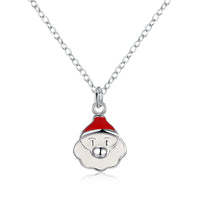 Fine Silver-Plated Santa Claus Pendant Necklace