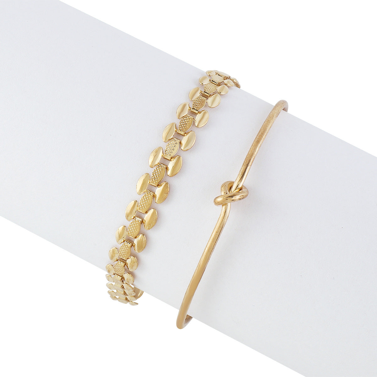 18K Gold-Plated Link Bracelet & Cuff
