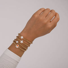 Pearl & 18K Gold-Plated Starfish Beaded Stretch Bracelet Set