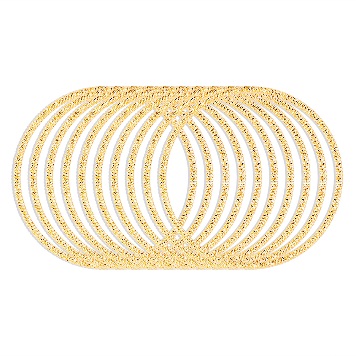 18K Gold-Plated Textured Bangle Set, jewelry gift sets for women, everyday style, styled look