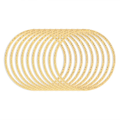 18K Gold-Plated Textured Bangle Set, jewelry gift sets for women, everyday style, styled look