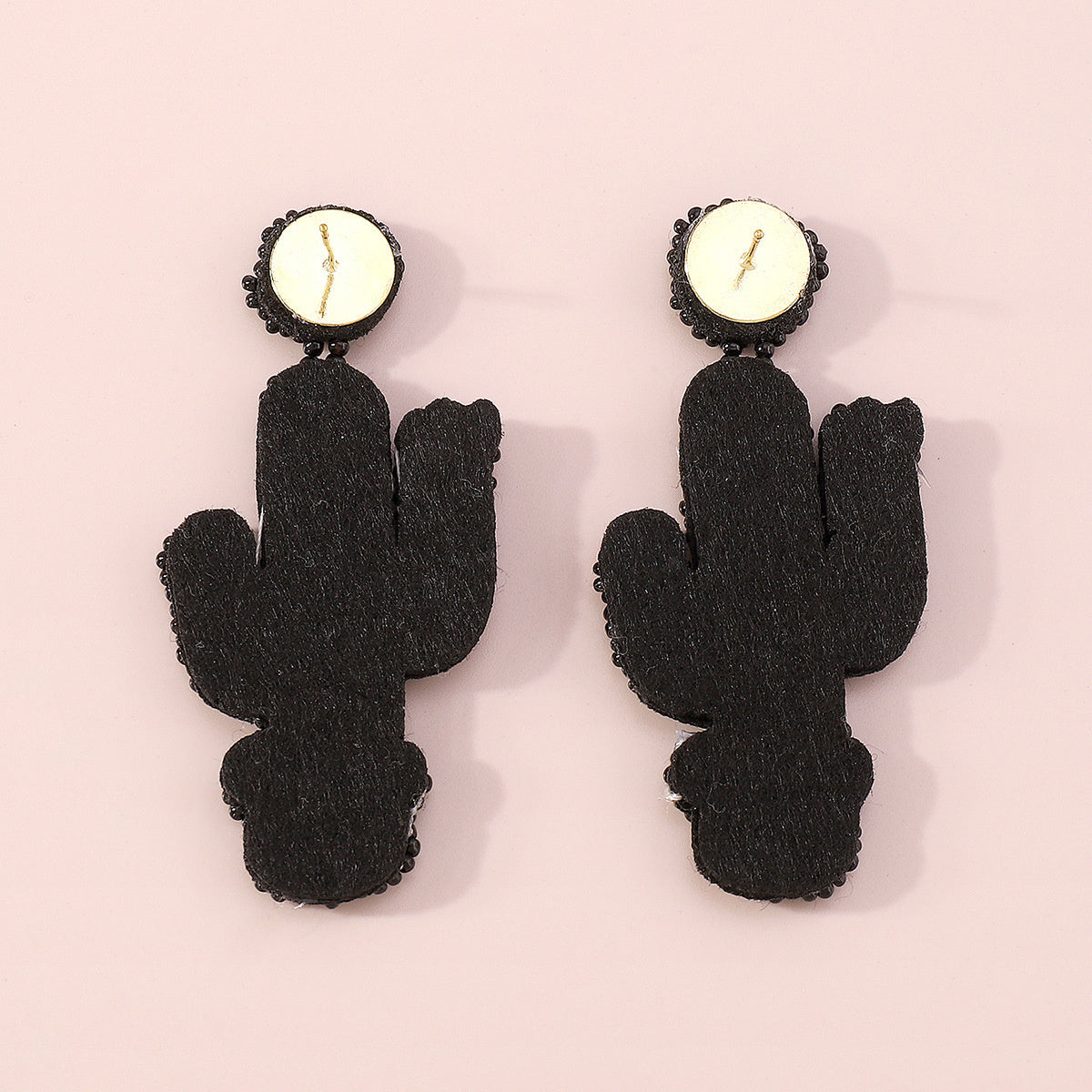 Howlite and Sequin Cactus Drop Earrings, drop earrings for women, dainty minimalist design, lifestyle look