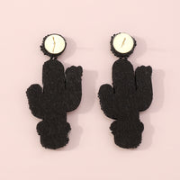 Howlite & Sequin Cactus Drop Earrings