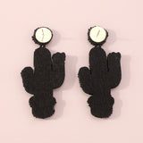 Howlite & Sequin Cactus Drop Earrings