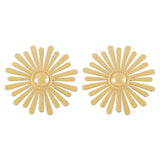18k Gold-Plated Sunflower Stud Earrings