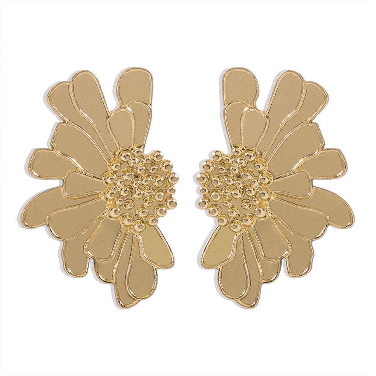 18K Gold-Plated Mum Stud Earrings