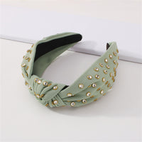 Grass Green & Cubic Zirconia Knot-Accent Hard Headband