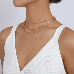 18K Gold-Plated Twine Necklace Set