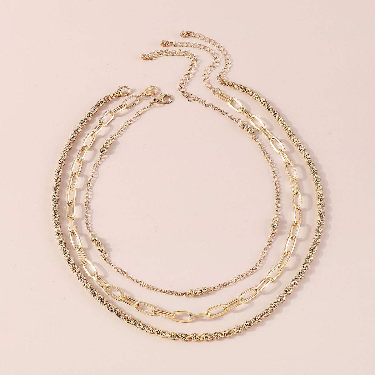 18K Gold-Plated Twine Necklace Set