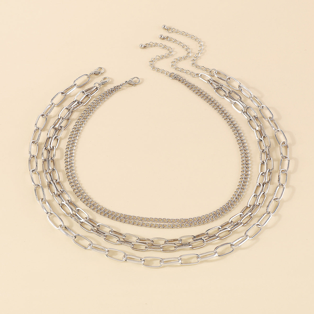 Silver-Plated Cable Chain Necklace Set, jewelry gift sets for women, botanical inspired, lifestyle look
