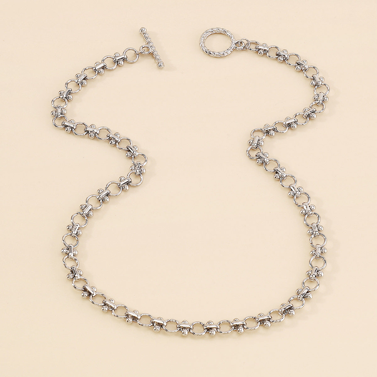 Silver-Plated Twine Toggle Necklace