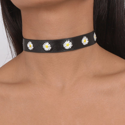 Black Polystyrene Mum Choker, chunky choker necklace, elegant gift for her, front view
