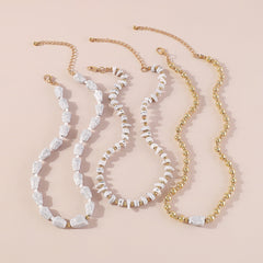 White Turquoise & Howlite Bead Necklace Set