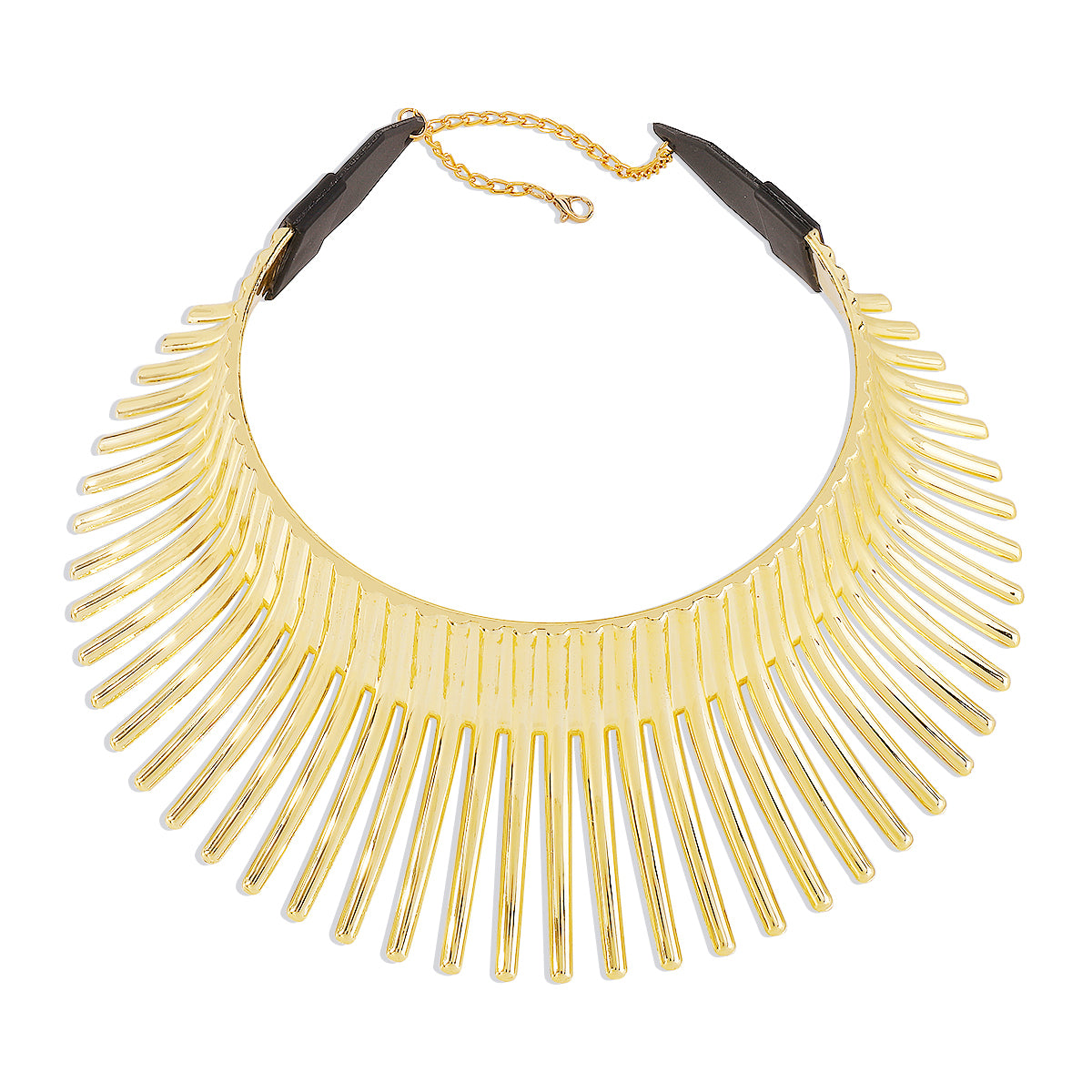 18K Gold-Plated Spike Choker, chunky gold choker necklace, dainty minimalist design, styled look