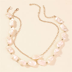 Pearl & 18K Gold-Plated Beaded Necklace Set