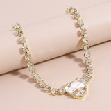 Crystal & Cubic Zirconia Heart Pendant Necklace