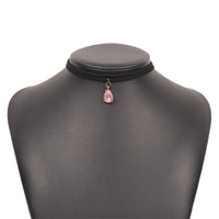 Pink Crystal & 18k Gold-Plated Layered Choker Necklace