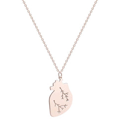 18K Rose Gold-Plated Heart Pendant Necklace
