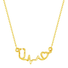 18K Gold-Plated Stethoscope Pendant Necklace