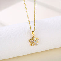 Crystal & Cubic Zirconia Floral Pendant Necklace