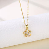 Crystal & Cubic Zirconia Floral Pendant Necklace