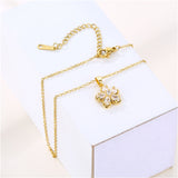 Crystal & Cubic Zirconia Floral Pendant Necklace