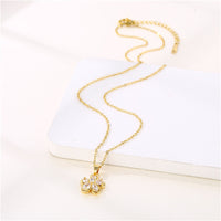 Crystal & Cubic Zirconia Floral Pendant Necklace