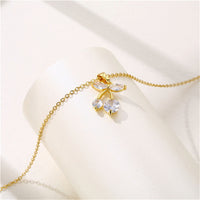 Crystal & Goldtone Cherry Pendant Necklace