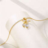 Crystal & Goldtone Cherry Pendant Necklace