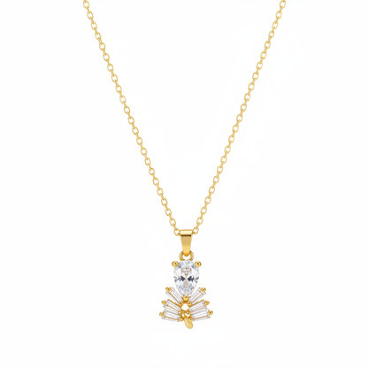 Crystal & 18K Gold-Plated Branch Pendant Necklace