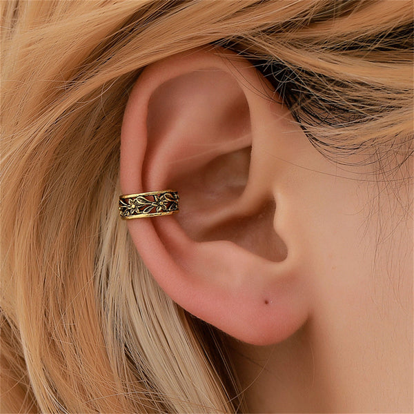 18k Gold-Plated Floral Filigree Ear Cuff