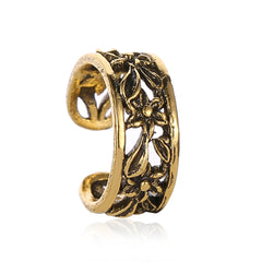 18K Gold-Plated Floral Filigree Ear Cuff