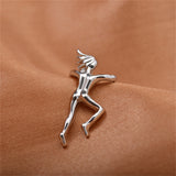 Silver-Plated Figure Ear Cuff